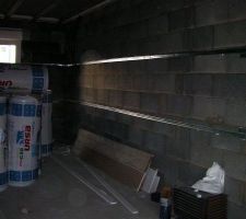 28 nov : rails pour pose isolation et placo au rdc - système optima
