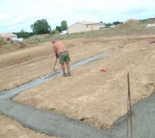 On coule le ciment !