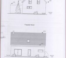 Plans permis facade nord et ouest