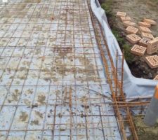 Ferraillage de la dalle en pourtour de la maison
