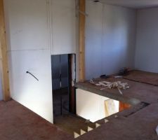 Etage, vue sur le 1/2 niveau