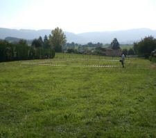 Prise de vue depuis le haut du terrain.Orientation plein sud avec vue sur la Chartreuse