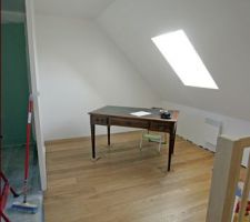 Parquet du coin bureau terminé