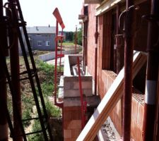 Ambiance chantier sécurisé. Faut pas tomber messieurs les macons, on a besoin de vous!