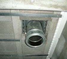 Passage d'un conduit au cas ou nous devions installer un poêle a bois