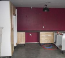 Pose de la cuisine en cours