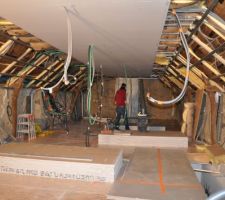 D&eacute;but de la pose du placo