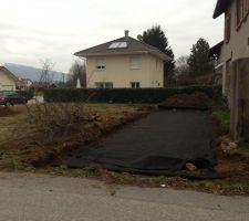 Le d&eacute;but des VRD, on peut voir le chemin d?acc&egrave;s &agrave; la maison