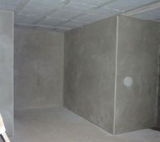 Enduit interieur mur garage/espace habitable