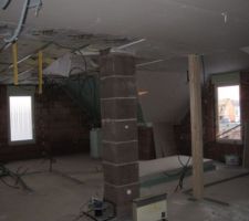 Combles, plaquage rampant et plafond