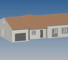 Vue avant 3D de la maison