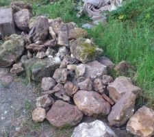 Beaucoup de cailloux ...hum hum de pierres sur le terrain