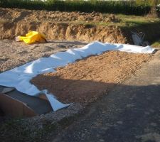 Mise en place de la buse   g&eacute;otextile   t&ecirc;te de buses