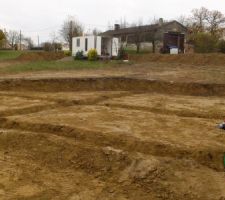 Terrassement des semelles termin&eacute;es