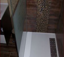 Douche italienne avec receveur encastré
