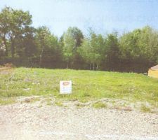 Terrain vu depuis la rue - Fond du terrain plein sud