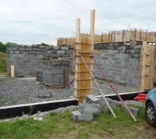 El&eacute;vation des murs cot&eacute; garage