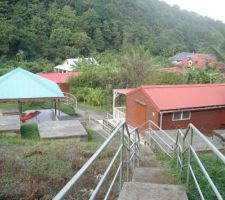 Vue depuis les bungalows qui seront mis en location quand on sera sur le site (terrain familial contigu)