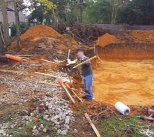 Implantation : Pose des piquets, des chaises et des cordeaux