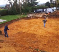 Implantation : Pose des piquets, des chaises et des cordeaux