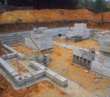 D&eacute;but du montage du vide sanitaire