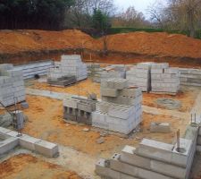 D&eacute;but du montage du vide sanitaire