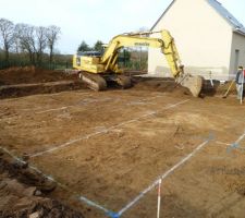 D&eacute;but du terrassement.
