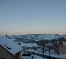 Vue depuis notre future chambre...sous la neige