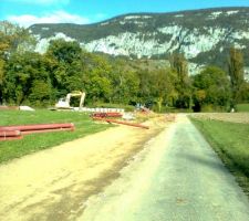 Travaux de viabilisation du lotissement.