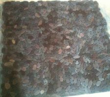 Zoom sur mozaique ... galets plats ...