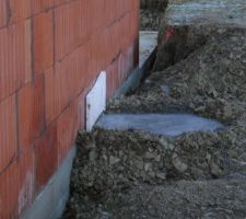 Béton pour le poteau du carport