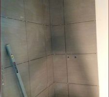 Fa&iuml;ence douche rez