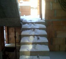 On a de la neige dans la maison