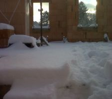 De la neige dans les chambres