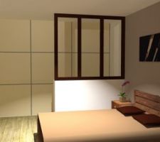 Idée pour séparation entre la chambre et le dressing