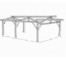 Projet d'un abris 4x8m, ossature bois