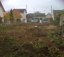 Et voici le terrain déboisé.
