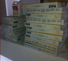 Le carrelage de la salle de douche