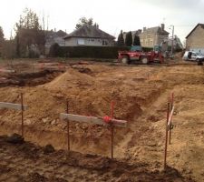 Tranchée pour les fondations