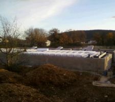Mise en place du plancher sous la dalle