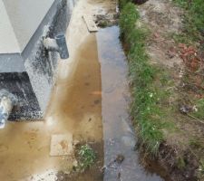 Eau stagnante autour de la maison
