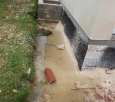 Eau stagnante autour de la maison