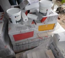 Carrelage livr&eacute; sur le chantier