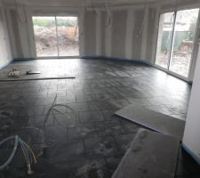 Carrrelage de la pi&egrave;ce &agrave; vivre