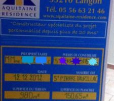 Affichage du permis sur le terrain