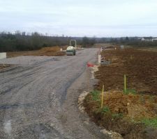 Sous couche route du lotissement