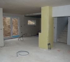 Salon/salle à manger/cuisine