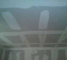 Deuxi&egrave;me passe d'enduit pour les joints plafond