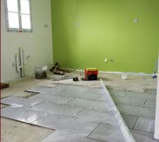 Ze carrelage is posed in ze kitchen !