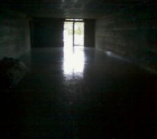 Dalle de la cave sous la terrasse